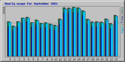 Hourly usage for September 2021