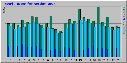 Hourly usage for October 2024