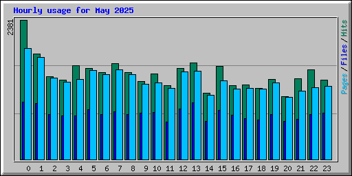 Hourly usage for May 2025
