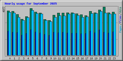 Hourly usage for September 2025